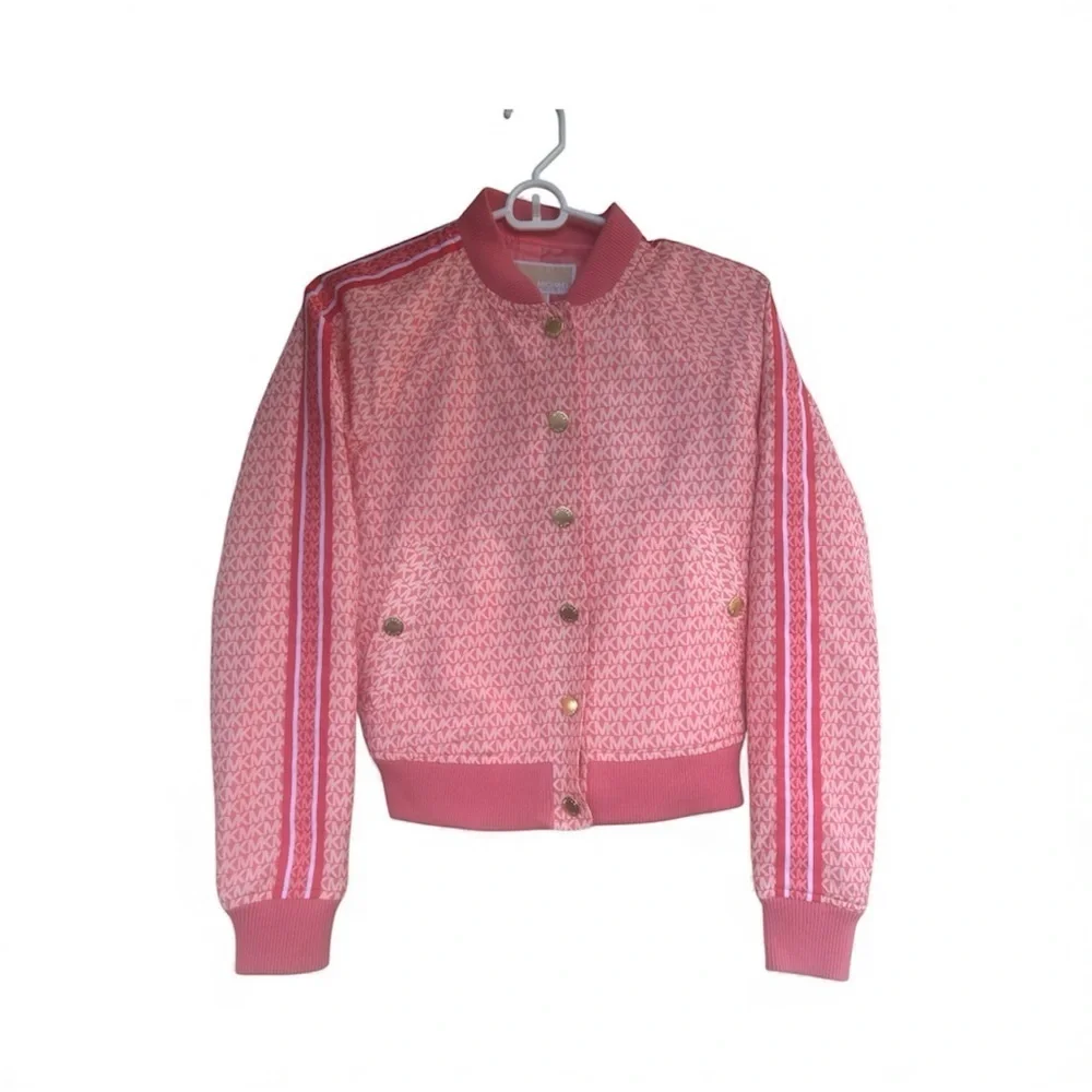 Michael Kors monogram Pink Women's Jacket sz XS new, 019